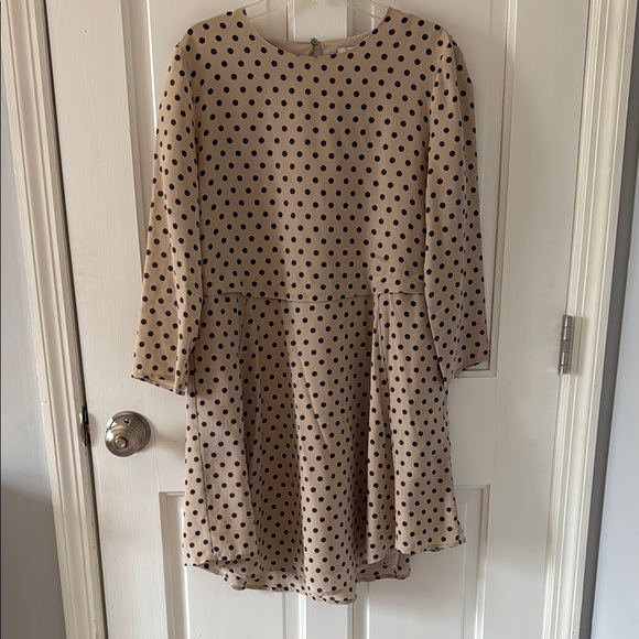 Madewell Silk Polka Dot A-Line Mini Dress 100% Silk - Picture 3 of 5